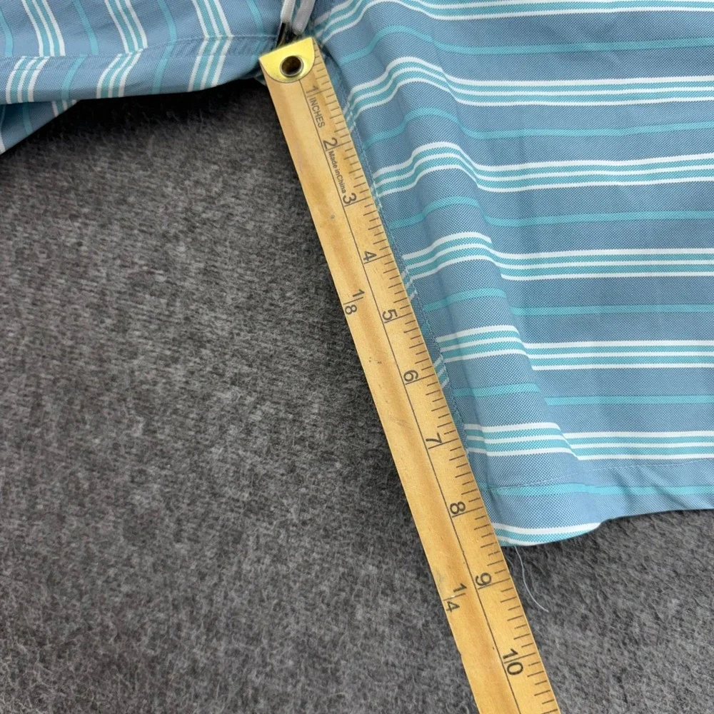 Bonobos Mens XL Light Blue Striped Swim Trunks 9 Inch Inseam Casual Shorts